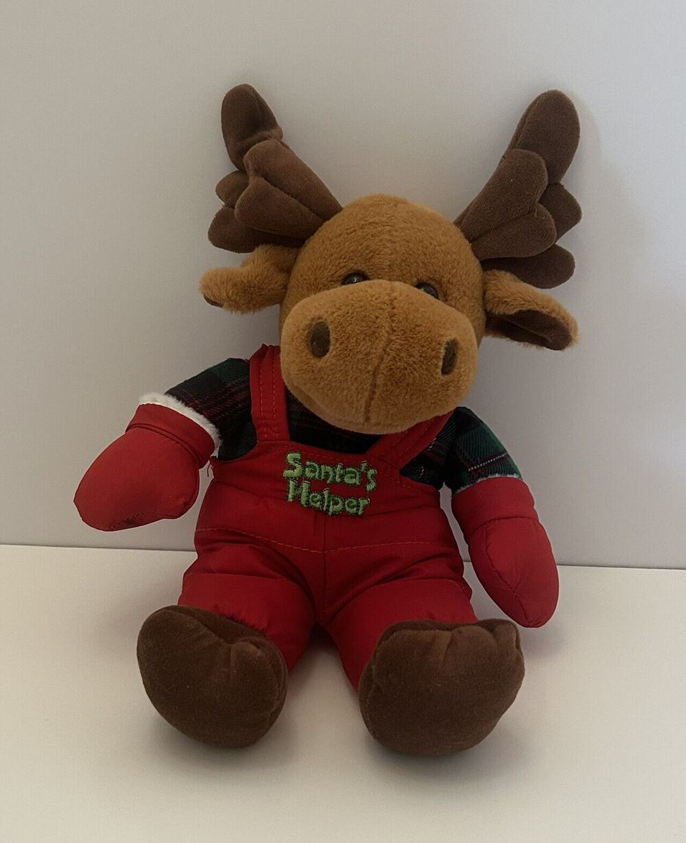 Dan Dee Collector’s Choice Moose Christmas Santa Helper Stuffed Animal Plush Toy